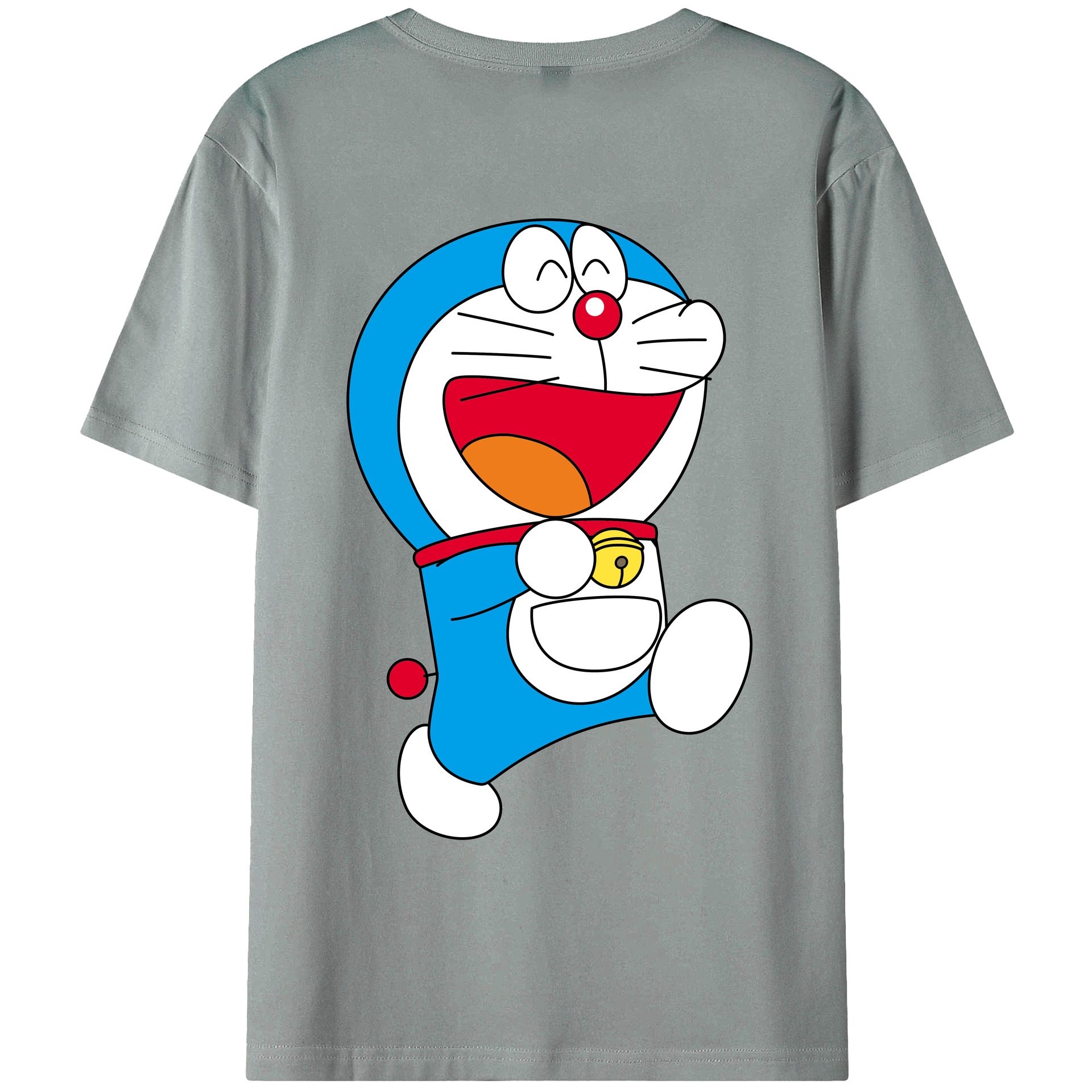 （画像用） ドラえもん Doraemon 綿100％ メンズ半袖Tシャツ（バックプリント） 通気性